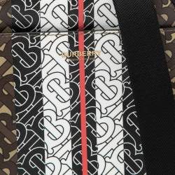 Pre Owned Burberry Bridle Brown Coated Canvas and Leather Thornton Crossbody Bag