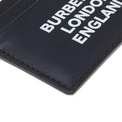 Pre Owned Burberry Black Leather Card Holder 