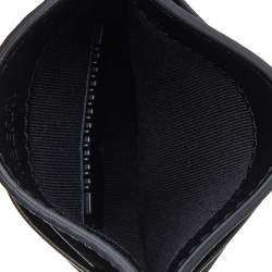 Pre Owned Burberry Black Leather Card Holder 