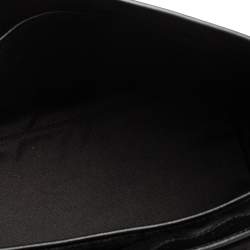 Pre Owned Burberry Black/Blue Check PVC and Leather Large Burleigh Messenger Bag