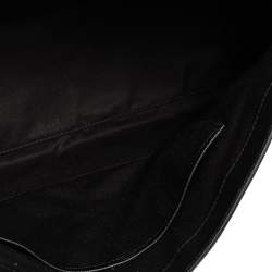Pre Owned Burberry Black/Blue Check PVC and Leather Large Burleigh Messenger Bag