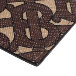 Burberry Brown/Beige Bridle Canvas Chase Card Case
