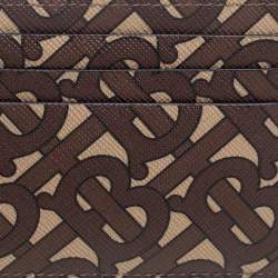 Burberry Brown/Beige Bridle Canvas Chase Card Case