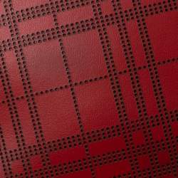 Burberry Red Perforated Leather Bill Bifold Wallet