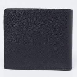 Burberry Black Icon Stripe Leather Bifold Wallet