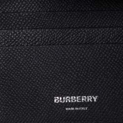 Burberry Black Icon Stripe Leather Bifold Wallet