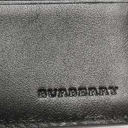 Burberry Navy Blue/Black London Check Leather Bifold Wallet