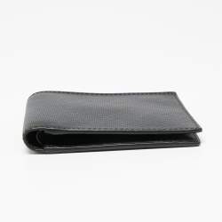 Burberry Navy Blue/Black London Check Leather Bifold Wallet