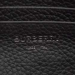 Pre Owned Burberry Black Leather Pocket  Belt Bag