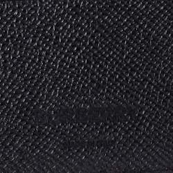 Pre Owned Burberry Black Grained Leather Bifold Wallet
