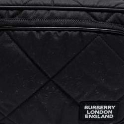 Burberry Black Quilted Canvas and Leather Paddy Crossbody Bag