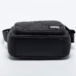 Burberry Black Quilted Canvas and Leather Paddy Crossbody Bag