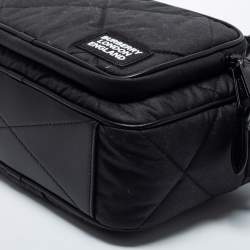 Burberry Black Quilted Canvas and Leather Paddy Crossbody Bag
