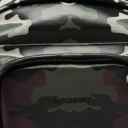 Burberry Green Camouflage Coated and Canvas Large Jack Backpack