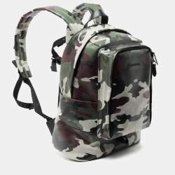 Burberry Green Camouflage Coated and Canvas Large Jack Backpack