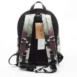 Burberry Green Camouflage Coated and Canvas Large Jack Backpack