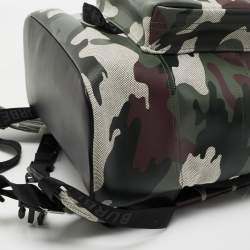 Burberry Green Camouflage Coated and Canvas Large Jack Backpack