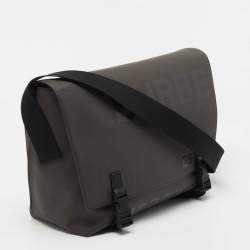 Burberry Grey/Black Horseferry Print Coated Canvas Messenger Bag