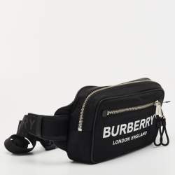 Pre Owned Burberry Black Nylon and Leather West Belt Bag 