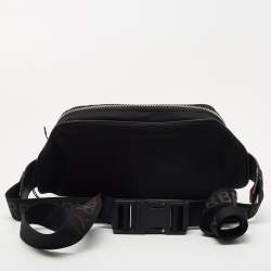 Pre Owned Burberry Black Nylon and Leather West Belt Bag 