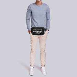 Pre Owned Burberry Black Nylon and Leather West Belt Bag 