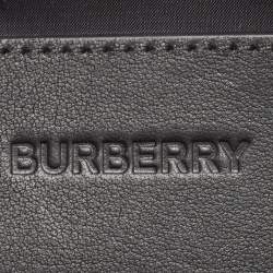 Pre Owned Burberry Black Nylon and Leather West Belt Bag 