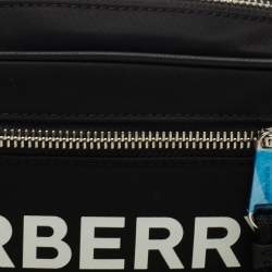 Pre Owned Burberry Black Nylon and Leather West Belt Bag 