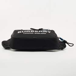 Pre Owned Burberry Black Nylon and Leather West Belt Bag 