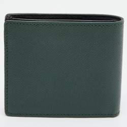Burberry Dark Green Leather Bifold Wallet