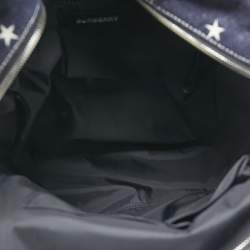 Burberry Blue/Black Marco TB Denim and Leather Backpack
