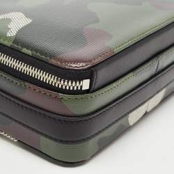 Burberry Green Camo Print Leather Sutton Crossbody Bag