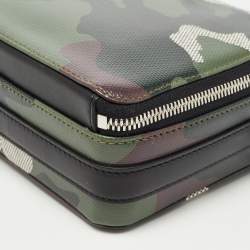 Burberry Green Camo Print Leather Sutton Crossbody Bag