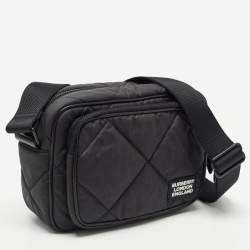 Burberry Black Quilted Nylon Paddy Crossbody Bag