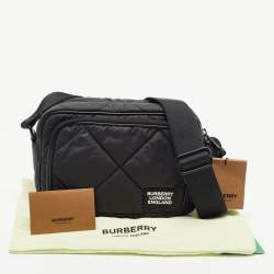 Burberry Black Quilted Nylon Paddy Crossbody Bag