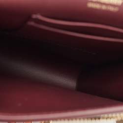 Pre Owned Burberry Burgundy Leather Robin Crossbody Bag