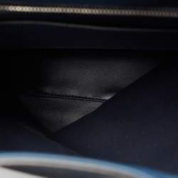 Pre Owned Burberry Ash Blue Leather Pocket Backpack