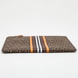 Burberry Multicolor TB-Print Coated Canvas Pouch