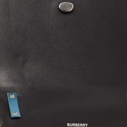 Burberry Black/Green Checkered Canvas and Leather Robin Crossbody Bag