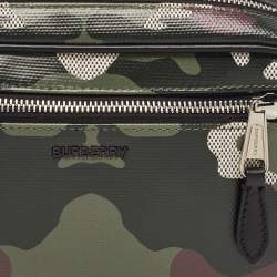Burberry Green Camo Print Canvas West Belt Bag
