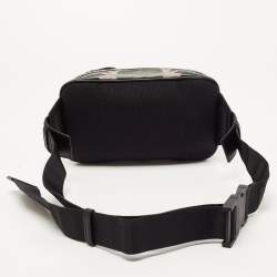 Burberry Green Camo Print Canvas West Belt Bag