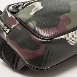 Burberry Green Camo Print Canvas West Belt Bag