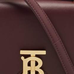 Burberry Deep Maroon Leather Robin Crossbody Bag