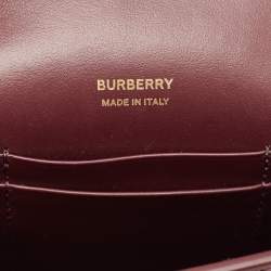 Burberry Deep Maroon Leather Robin Crossbody Bag