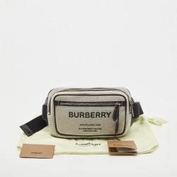 Burberry Grey Canvas and Leather West Belt Bag