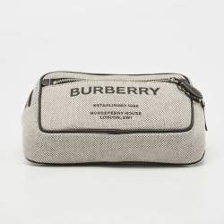 Burberry Grey Canvas and Leather West Belt Bag