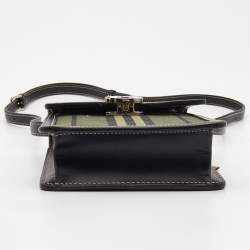 Burberry Military Green House Check Canvas Robin Crossbody Bag