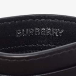 Burberry Beige House Check Coated Canvas and Leather Card Holder