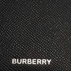 Burberry Black Grain Leather Elmer Card Holder