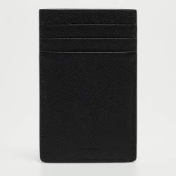 Burberry Black Grain Leather Elmer Card Holder