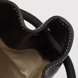 Burberry Dark Birch Brown Check Coated Canvas and Leather Drawcord Backpack